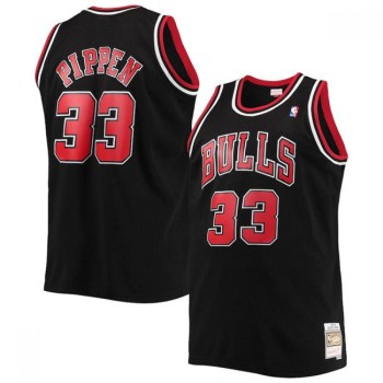 Men's Chicago Bulls #33 Scottie Pippen Black Throwback Stitched Jersey Men's Chicago Bulls #33 Scottie Pippen Black Throwback Stitched Jersey