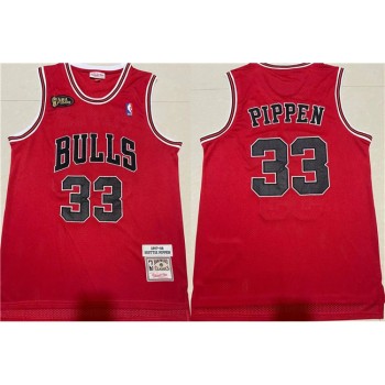 Men's Chicago Bulls #33 Scottie Pippen Red 1997-98 Throwback Stitched Jersey Men's Chicago Bulls #33 Scottie Pippen Red 1997-98 Throwback Stitched Jersey