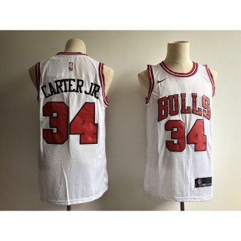 Men's Chicago Bulls #34 Wendell Carter Jr. White Swingman Stitched NBA Jersey Men's Chicago Bulls #34 Wendell Carter Jr. White Swingman Stitched NBA Jersey