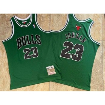Men's Chicago Bulls #45 Michael Jordan Green Throwback Stitched Jersey Men's Chicago Bulls #45 Michael Jordan Green Throwback Stitched Jersey