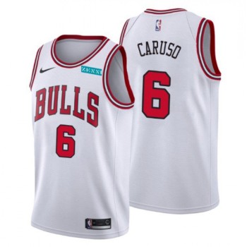 Men's Chicago Bulls #6 Alex Caruso White Edition Swingman Stitched Basketball Jersey Men's Chicago Bulls #6 Alex Caruso White Edition Swingman Stitched Basketball Jersey