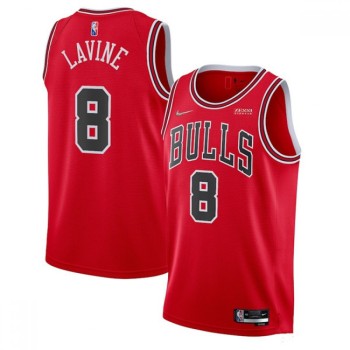 Men's Chicago Bulls #8 Zach LaVine 75th Anniversary Red Swingman Stitched Basketball Jersey Men's Chicago Bulls #8 Zach LaVine 75th Anniversary Red Swingman Stitched Basketball Jersey