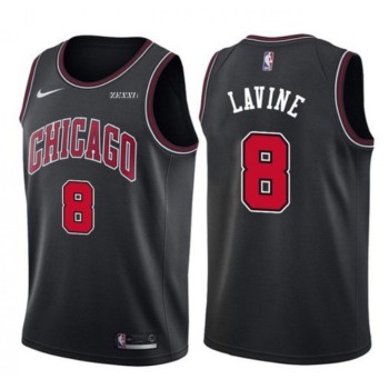 Men's Chicago Bulls #8 Zach LaVine Black Stitched Basketball Jersey Men's Chicago Bulls #8 Zach LaVine Black Stitched Basketball Jersey