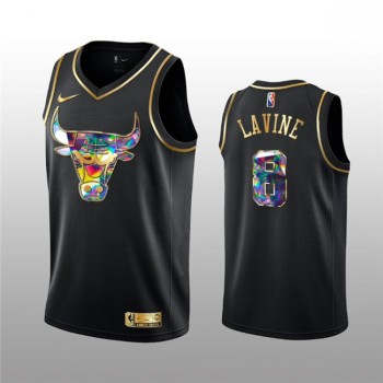 Men's Chicago Bulls #8 Zach lavine 2021/22 Black Golden Edition 75th Anniversary Diamond Logo Stitched Basketball Jersey Men's Chicago Bulls #8 Zach lavine 2021/22 Black Golden Edition 75th Anniversary Diamond Logo Stitched Basketball Jersey