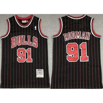 Men's Chicago Bulls #91 Dennis Rodman Black Stitched Jersey Men's Chicago Bulls #91 Dennis Rodman Black Stitched Jersey