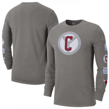 Men's Chicago Bulls Heather Charcoal 2022/23 City Edition Essential Expressive Long Sleeve T-Shirt Men's Chicago Bulls Heather Charcoal 2022/23 City Edition Essential Expressive Long Sleeve T-Shirt