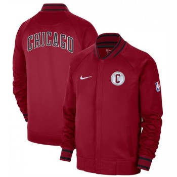 Men's Chicago Bulls Red 2022/23 City Edition Showtime Thermaflex Full-Zip Jacket Men's Chicago Bulls Red 2022/23 City Edition Showtime Thermaflex Full-Zip Jacket