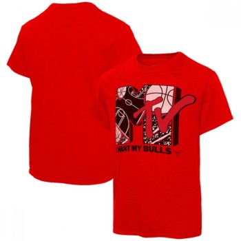 Men's Chicago Bulls Red Basketball T-Shirt Men's Chicago Bulls Red Basketball T-Shirt