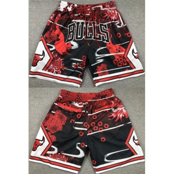Men's Chicago Bulls Red/Black Shorts (Run Small) 001 Men's Chicago Bulls Red/Black Shorts (Run Small) 001