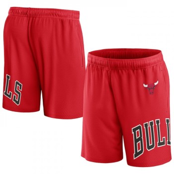 Men's Chicago Bulls Red Free Throw Mesh Shorts Men's Chicago Bulls Red Free Throw Mesh Shorts