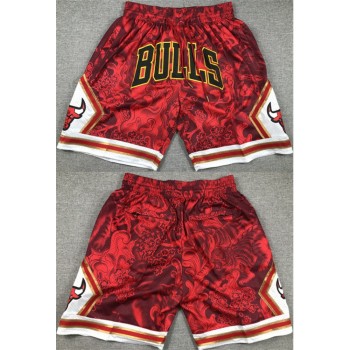 Men's Chicago Bulls Red Shorts (Run Small) 001 Men's Chicago Bulls Red Shorts (Run Small) 001