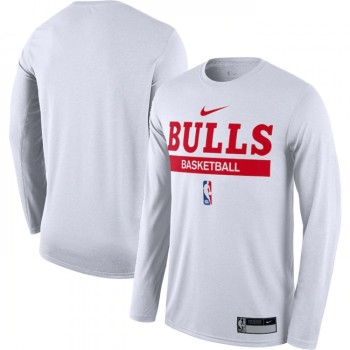 Men's Chicago Bulls White 2022/23 Legend On-Court Practice Performance Long Sleeve T-Shirt Men's Chicago Bulls White 2022/23 Legend On-Court Practice Performance Long Sleeve T-Shirt