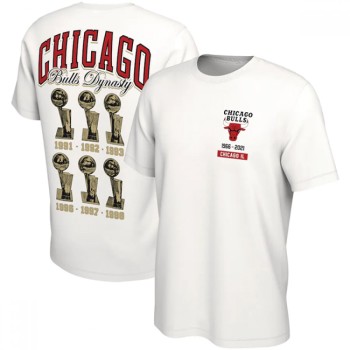 Men's Chicago Bulls White Basketball T-Shirt Men's Chicago Bulls White Basketball T-Shirt