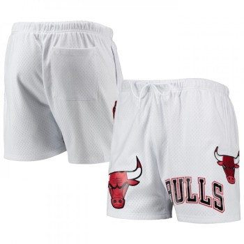 Men's Chicago Bulls White Chenille Shorts Men's Chicago Bulls White Chenille Shorts