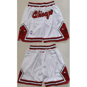 Men's Chicago Bulls White Shorts (Run Small) Men's Chicago Bulls White Shorts (Run Small)