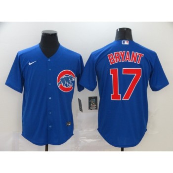 Men's Chicago Cubs #17 Kris Bryant Royal Cool Base Stitched MLB Jersey