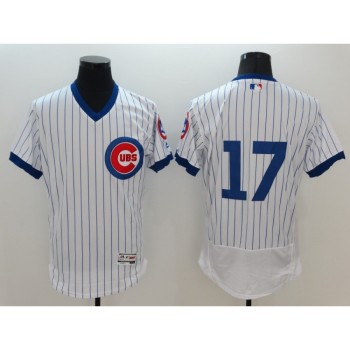 Men's Chicago Cubs #17 Kris Bryant White Flex Base Stitched Jersey