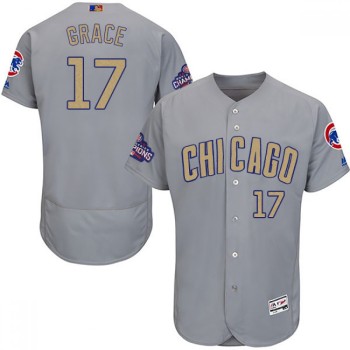 Men's Chicago Cubs #17 Mark Grace World Series Champions Grey Program Flexbase Stitched MLB Jersey Men's Chicago Cubs #17 Mark Grace World Series Champions Grey Program Flexbase Stitched MLB Jersey