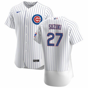 Youth Chicago Cubs #27 Seiya Suzuki White Flex Base Stitched Jersey