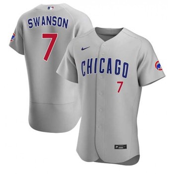 Youth Chicago Cubs #7 Dansby Swanson Grey Flex Base Stitched Baseball Jersey Youth Chicago Cubs #7 Dansby Swanson Grey Flex Base Stitched Baseball Jersey