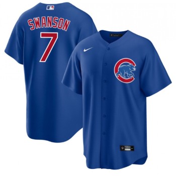 Youth Chicago Cubs #7 Dansby Swanson Royal Cool Base Stitched Baseball Jersey Youth Chicago Cubs #7 Dansby Swanson Royal Cool Base Stitched Baseball Jersey