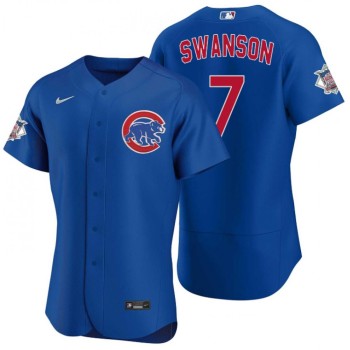 Youth Chicago Cubs #7 Dansby Swanson Royal Flex Base Stitched Baseball Jersey Youth Chicago Cubs #7 Dansby Swanson Royal Flex Base Stitched Baseball Jersey