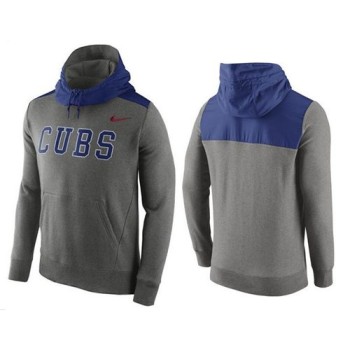Men's Chicago Cubs Gray Cooperstown Collection Hybrid Pullover Hoodie Men's Chicago Cubs Gray Cooperstown Collection Hybrid Pullover Hoodie
