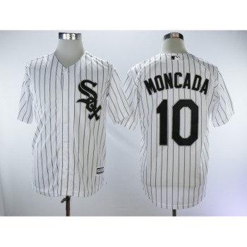 Men's Chicago White Sox #10 Yoan Moncada White Cool Base Stitched MLB Jersey Men's Chicago White Sox #10 Yoan Moncada White Cool Base Stitched MLB Jersey