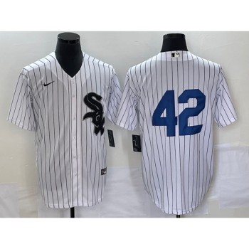 Men's Chicago White Sox #42 Jackie Robinson White Cool Base Stitched Jersey Men's Chicago White Sox #42 Jackie Robinson White Cool Base Stitched Jersey
