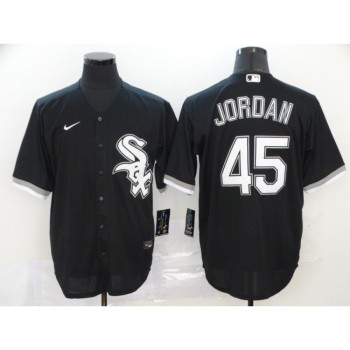 Men's Chicago White Sox #45 Michael Jordan Black Cool Base Stitched MLB Jersey Men's Chicago White Sox #45 Michael Jordan Black Cool Base Stitched MLB Jersey
