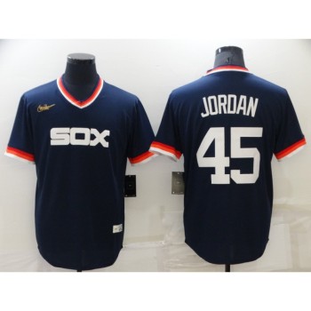 Men's Chicago White Sox #45 Michael Jordan Navy Stitched Jersey Men's Chicago White Sox #45 Michael Jordan Navy Stitched Jersey