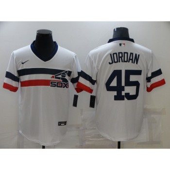 Men's Chicago White Sox #45 Michael Jordan White Cool Base Stitched Jersey Men's Chicago White Sox #45 Michael Jordan White Cool Base Stitched Jersey