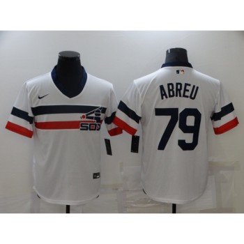 Men's Chicago White Sox #79 Jose Abreu White Cool Base Stitched Jersey Men's Chicago White Sox #79 Jose Abreu White Cool Base Stitched Jersey