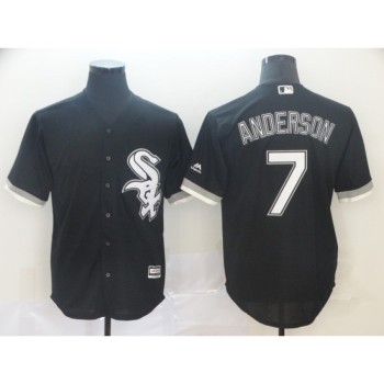 Men's Chicago White Sox #7 Tim Anderson Black Cool Base Stitched MLB Jersey Men's Chicago White Sox #7 Tim Anderson Black Cool Base Stitched MLB Jersey
