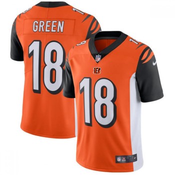 Men's Cincinnati Bengals #18 A.J. Green Orange Vapor Untouchable Limited Stitched NFL Jersey Men's Cincinnati Bengals #18 A.J. Green Orange Vapor Untouchable Limited Stitched NFL Jersey