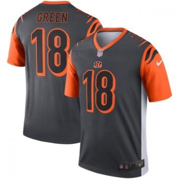 Men's Cincinnati Bengals #18 A.J. Green Black Inverted Legend Jersey Men's Cincinnati Bengals #18 A.J. Green Black Inverted Legend Jersey