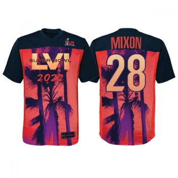 Men's Cincinnati Bengals #28 Joe Mixon Super Bowl LVI Red/Black Stitched Jersey Men's Cincinnati Bengals #28 Joe Mixon Super Bowl LVI Red/Black Stitched Jersey