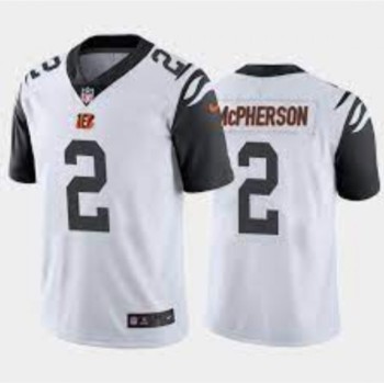 Men's Cincinnati Bengals #2 Evan McPherson White Color Rush Stitched Jersey Men's Cincinnati Bengals #2 Evan McPherson White Color Rush Stitched Jersey