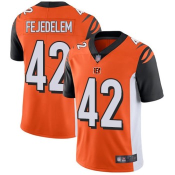 Men's Cincinnati Bengals #42 Clayton Fejedelem Orange Team Color Stitched NFL Vapor Untouchable Limited Jersey Men's Cincinnati Bengals #42 Clayton Fejedelem Orange Team Color Stitched NFL Vapor Untouchable Limited Jersey