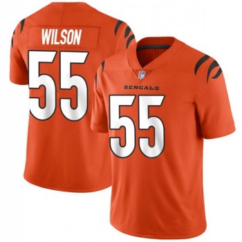 Men's Cincinnati Bengals #55 Logan Wilson 2021 Orange Vapor Untouchable Limited Stitched Jersey Men's Cincinnati Bengals #55 Logan Wilson 2021 Orange Vapor Untouchable Limited Stitched Jersey