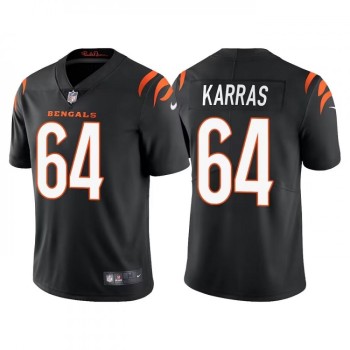 Men's Cincinnati Bengals #64 Ted Karras Black Vapor Untouchable Limited Stitched Jersey Men's Cincinnati Bengals #64 Ted Karras Black Vapor Untouchable Limited Stitched Jersey
