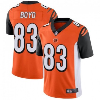 Men's Cincinnati Bengals #83 Tyler Boyd Orange Vapor Untouchable Limited Stitched Jersey Men's Cincinnati Bengals #83 Tyler Boyd Orange Vapor Untouchable Limited Stitched Jersey