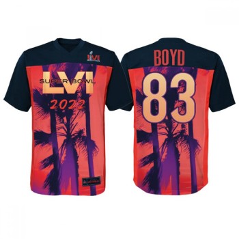 Men's Cincinnati Bengals #83 Tyler Boyd Super Bowl LVI Red/Black Stitched Jersey Men's Cincinnati Bengals #83 Tyler Boyd Super Bowl LVI Red/Black Stitched Jersey