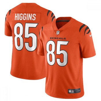 Men's Cincinnati Bengals #85 Tee Higgins 2021 New Orange Vapor Untouchable Limited Stitched Jersey Men's Cincinnati Bengals #85 Tee Higgins 2021 New Orange Vapor Untouchable Limited Stitched Jersey