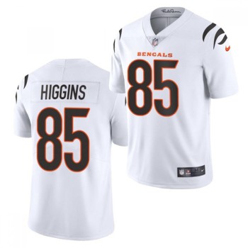 Men's Cincinnati Bengals #85 Tee Higgins 2021 New White Vapor Untouchable Limited Stitched Jersey Men's Cincinnati Bengals #85 Tee Higgins 2021 New White Vapor Untouchable Limited Stitched Jersey