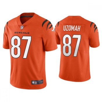 Men's Cincinnati Bengals #87 C.J. Uzomah 2021 New Orange Vapor Untouchable Limited Stitched Jersey Men's Cincinnati Bengals #87 C.J. Uzomah 2021 New Orange Vapor Untouchable Limited Stitched Jersey