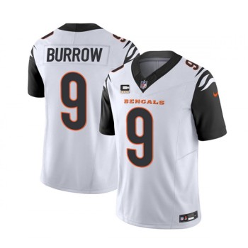 Men's Cincinnati Bengals #9 Joe Burrow 2023 F.U.S.E. White With 4-Star C Patch Vapor Untouchable Limited Stitched Jersey Men's Cincinnati Bengals #9 Joe Burrow 2023 F.U.S.E. White With 4-Star C Patch Vapor Untouchable Limited Stitched Jersey