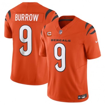 Men's Cincinnati Bengals #9 Joe Burrow Orange 2023 F.U.S.E. With 4-Star C Patch Vapor Untouchable Limited Stitched Jersey Men's Cincinnati Bengals #9 Joe Burrow Orange 2023 F.U.S.E. With 4-Star C Patch Vapor Untouchable Limited Stitched Jersey