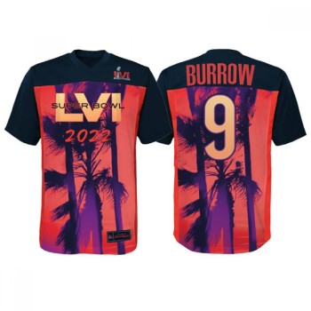 Men's Cincinnati Bengals #9 Joe Burrow Super Bowl LVI Red/Black Stitched Jersey Men's Cincinnati Bengals #9 Joe Burrow Super Bowl LVI Red/Black Stitched Jersey