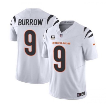 Men's Cincinnati Bengals #9 Joe Burrow White 2023 F.U.S.E. With 4-Star C Patch Vapor Untouchable Limited Stitched Jersey Men's Cincinnati Bengals #9 Joe Burrow White 2023 F.U.S.E. With 4-Star C Patch Vapor Untouchable Limited Stitched Jersey
